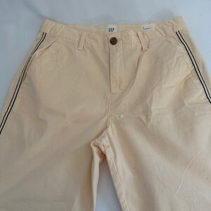 GAP Cream Girlfriend Chino Pants with Black Stripe